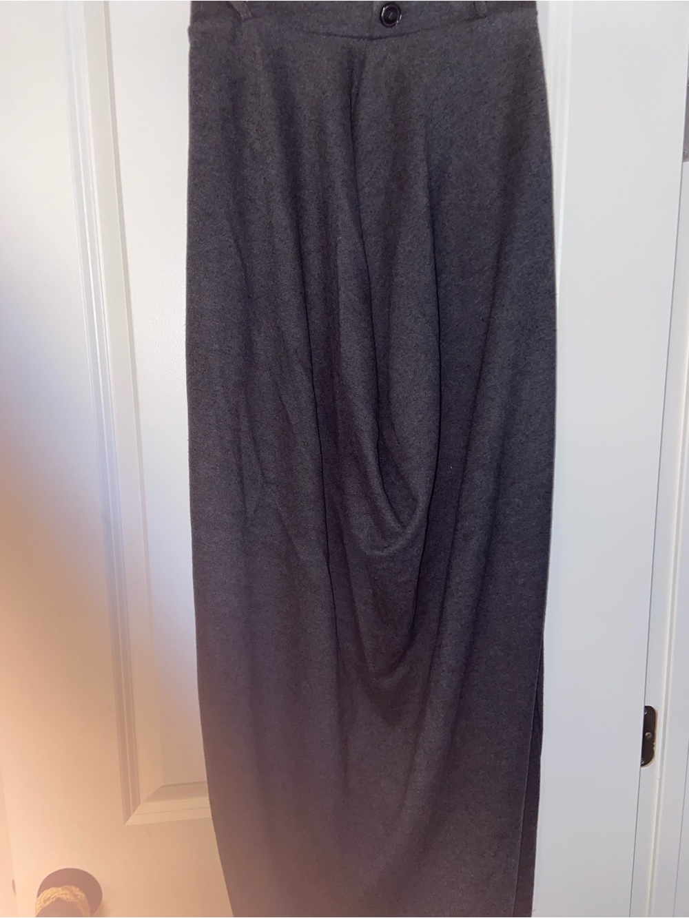 Zara Charcoal Draped Maxi Skirt - Women